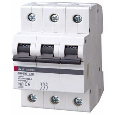 BH-D6 3P 25A Aptomat MCB Mitsubishi