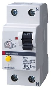 Thiết bị điện cầu dao chống dòng rò RCCB Mitsubishi - BV-D 2P