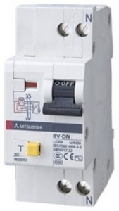 Thiết bị điện RCBO cầu dao chống dòng rò, quá tải dòng cắt 4.5kA