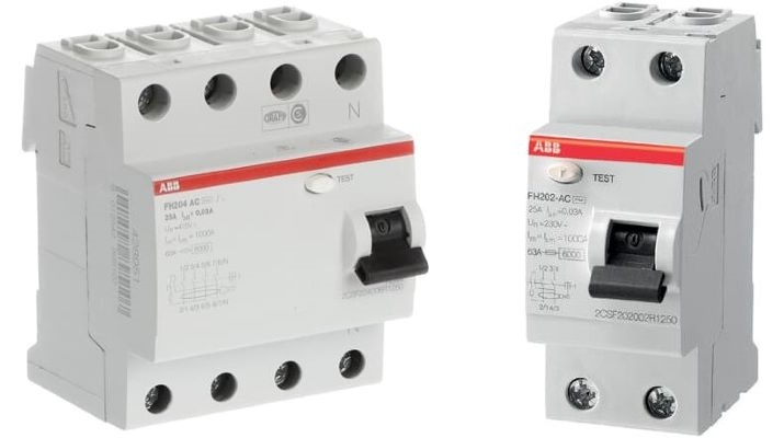 Thiết bị điện cầu dao chống dòng rò RCCB ABB