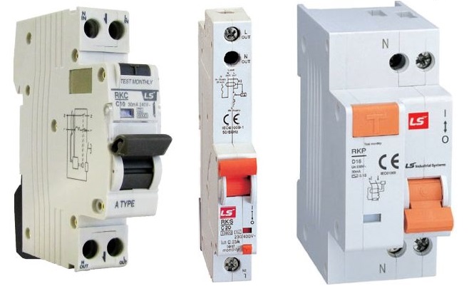 Thiết bị điện cầu dao chống dòng rò có chống quá tải RCBO LS