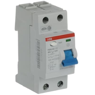 F202 AC-100-0.03 2CSF202005R1900 100A 30mA 2P Cầu dao chống dòng rò RCCB ABB