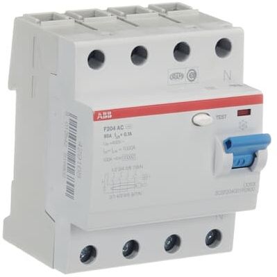 F204 AC-100-0.1 2CSF204005R2900 100A 100mA 4P Cầu dao chống dòng rò RCCB ABB